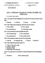 Câu hỏi trắc nghiệm bài 15 môn Giáo dục công dân lớp 10 - Trường THPT Bắc Trà My